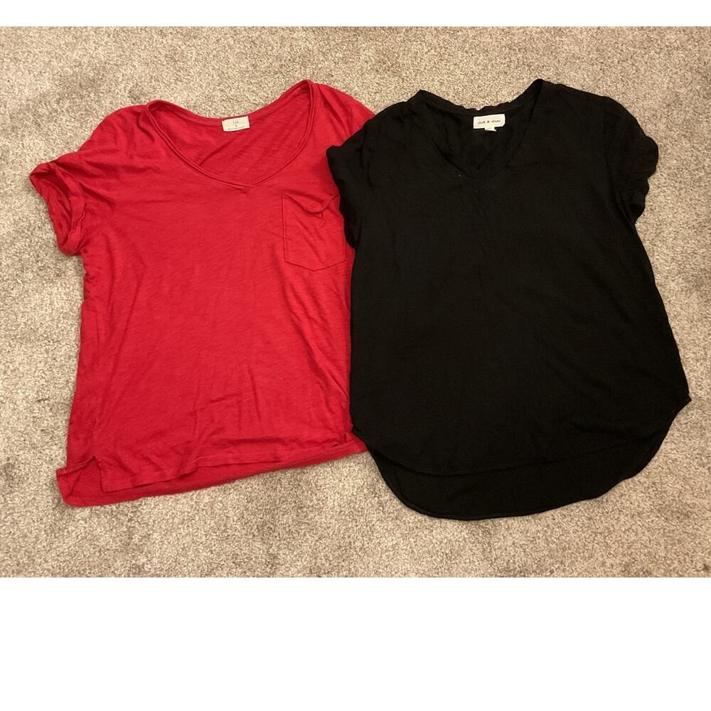 Cloth & Stone + T.la Luxury Basics Bundle Soft Casual Capsule Wardrobe Tops,sz M